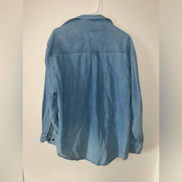 Chaps x Ralph Lauren Denim Button Down Shirt Size 34-35 collar 17.5 - Picture 5 of 6